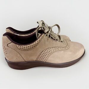SAS Women’s Walk Easy Be Happy Brown Leather Suede Walking Shoes Size 8.5 M NWOB